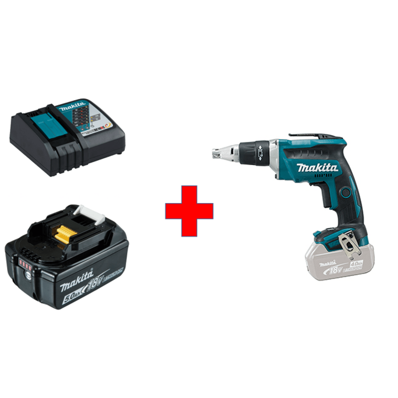 Kit Aparafusadora de Pladur 18V 5,0Ah Makita DFS452Z-GD