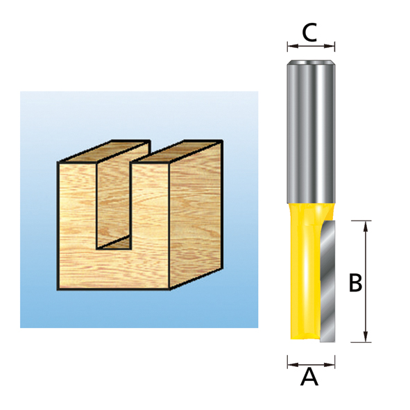 FRESA RECTA 1 NAVALHA 3mm D-10001